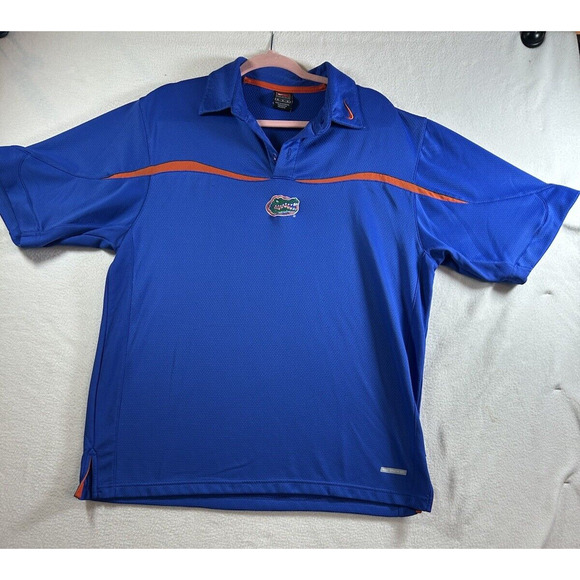 Nike Other - NIKE FLORIDA GATORS polo shirt men size Medium blue DRI-FIT golf